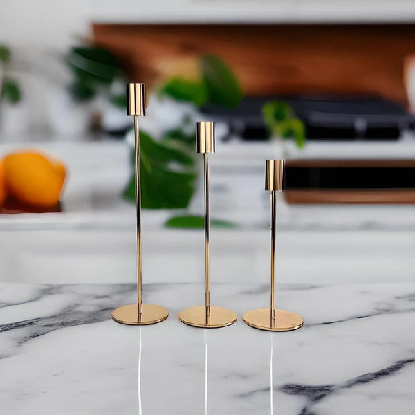 Tapper Candle Holder (Set Of 3) Holders for Home, Wedding, Party & Table Centerpiece Decor